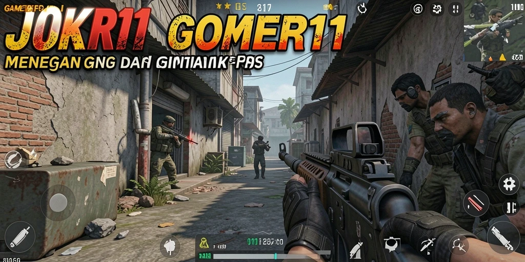 Tampilan gameplay seru JOKER11 dengan aksi tembak-menembak intens.