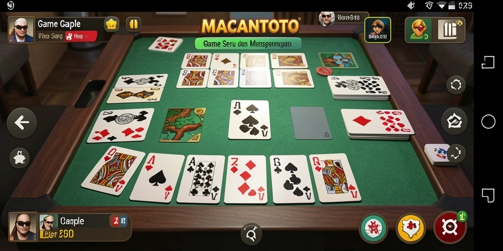 Screenshot gameplay seru dari MACANTOTO yang menggambarkan keseruan bermain Gaple.