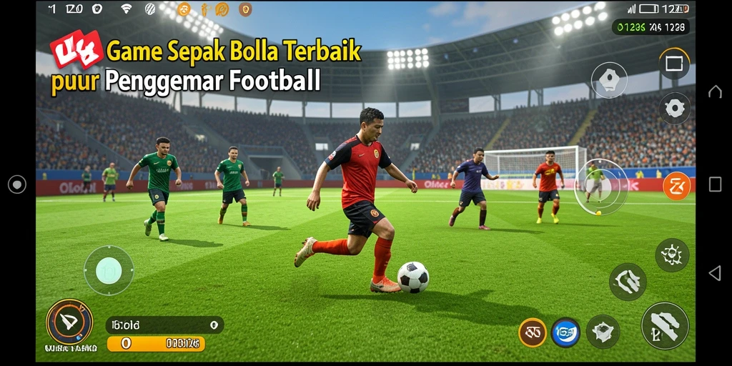 Tampilan gameplay mendebarkan di OLX128 dengan aksi sepak bola yang intens.