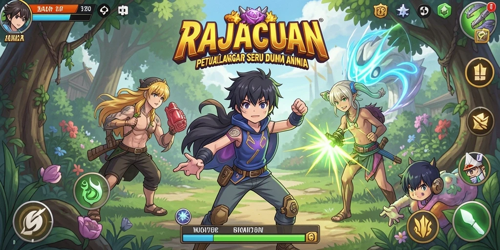 Tangkapan layar menampilkan aksi seru dari gameplay RAJACUAN.