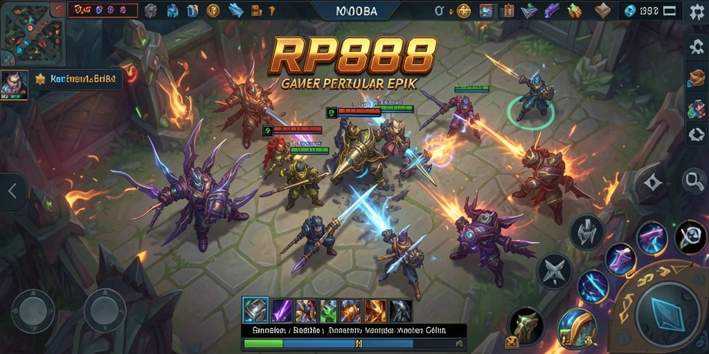 Gameplay seru dalam pertempuran tim di RP888.
