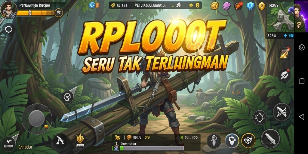 Screenshot RPLOOT yang menunjukkan aksi petualangan seru di dunia terbuka.