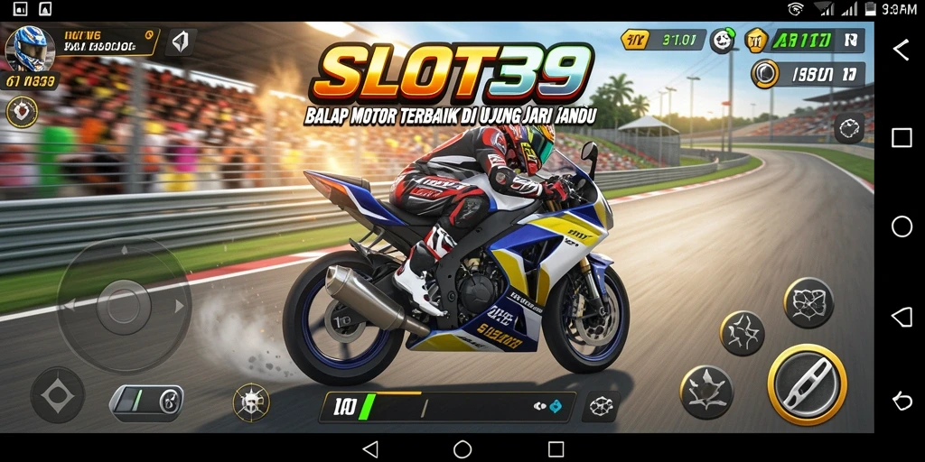 Screenshot menampilkan balapan seru di SLOT39 dengan grafik yang memukau.