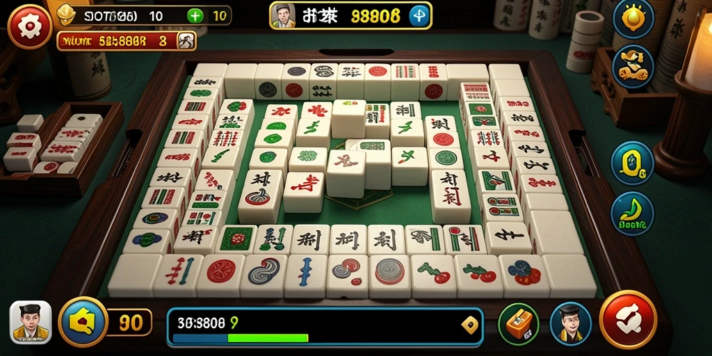 Gambaran permainan Mahjong yang seru di SLOT8808.