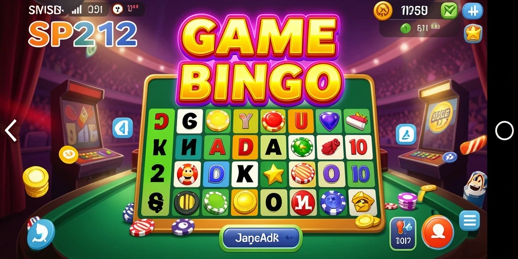Screenshot gameplay SP212 menampilkan aksi Bingo yang seru dan interaksi pemain.