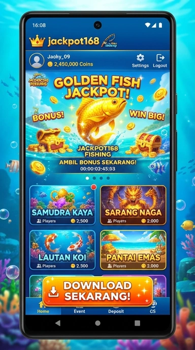 Tampilan antarmuka Jackpot168 yang menarik dan user-friendly.